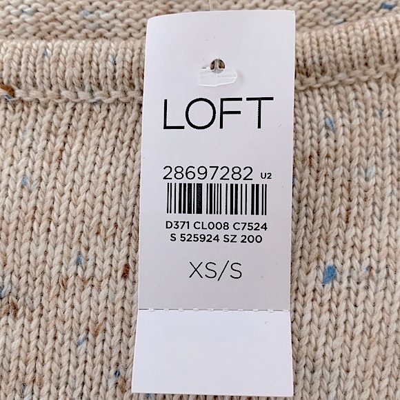 LOFT Flecked Side Tie Poncho Sweater - Picture 12 of 13